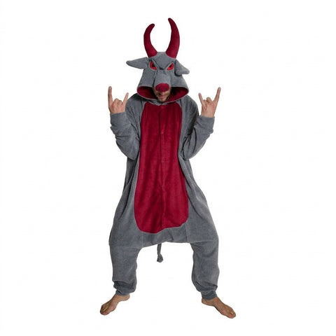 Buffalo Onesie (grey/red)