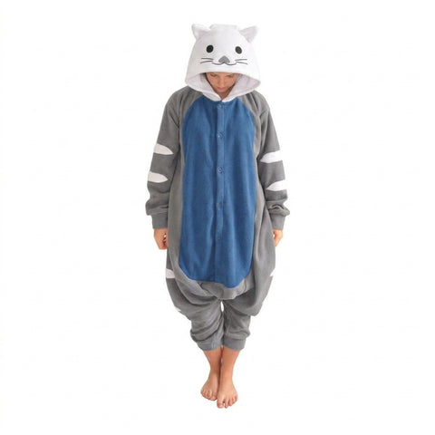 Ginger Cat Onesie (grey/blue/white)