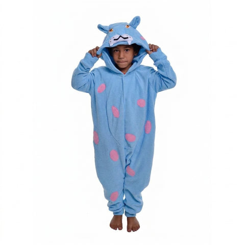 Leopard Onesie (blue/pink): KIDS