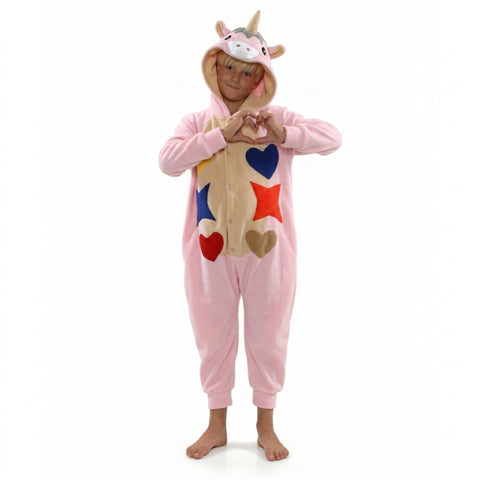 Unicorn Onesie (pink/beige): KIDS