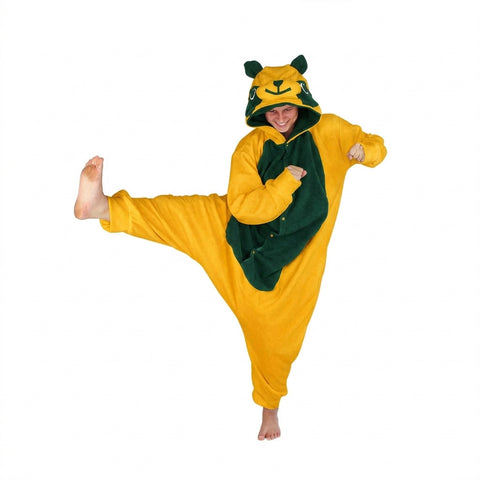 Panda Bear Onesie (yellow/green)