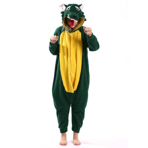 Wolf Onesie (green/yellow)