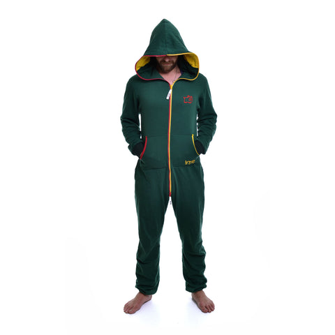 Bottle Green & Red & Yellow Inye Onesie