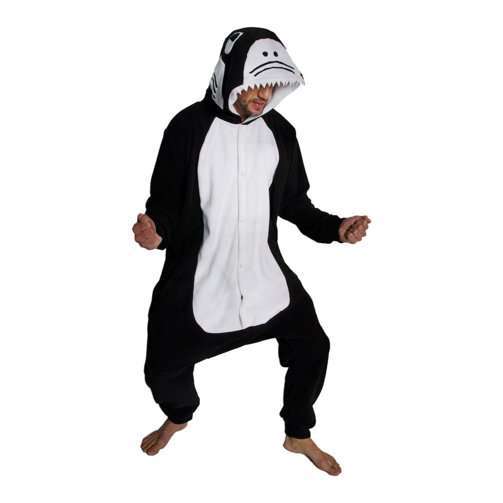 Shark Onesie (black/white) - part of the aFREAKa Onesie range, made in  South Africa