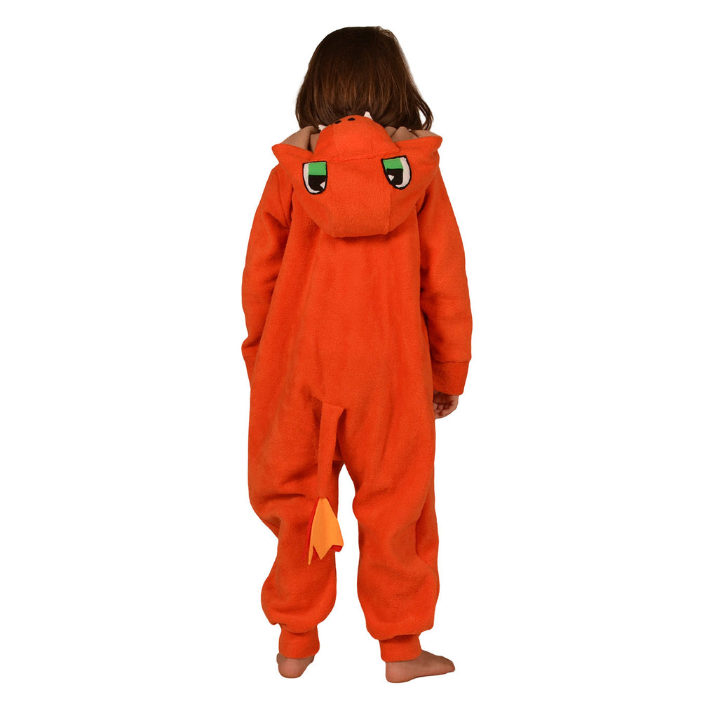 Fire Dragon Poke em on Onesie (orange/beige): KIDS inspired by Charmander