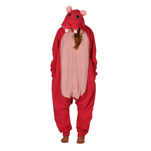 Hippo Onesie (cerise/pink)