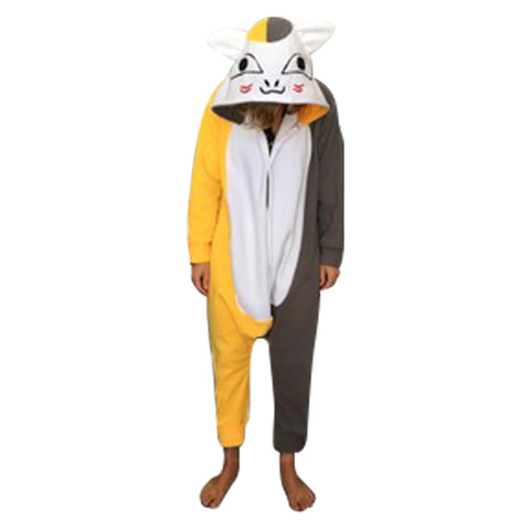 Nyanko Sensei Onesie (yellow/charcoal/white)