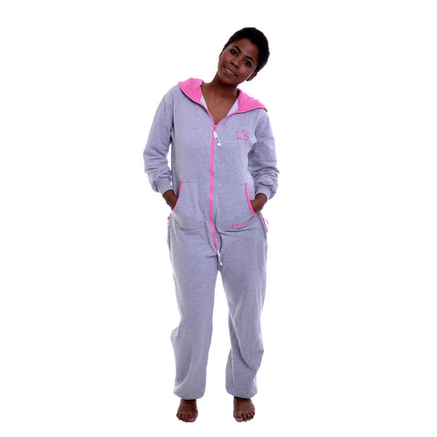 Grey & Pink Inye Onesie