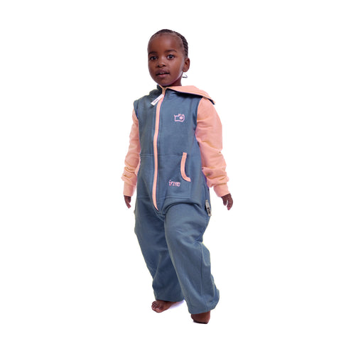 Airforce Blue & Baby Pink Inye Onesie