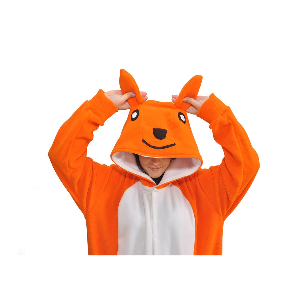 Kangaroo Onesie (orange/white)
