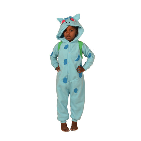 Blue Dinosaur Poke em on Onesie (blue/green): KIDS inspired by Bulbasaur