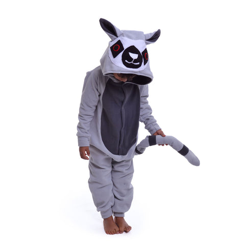 Lemur Onesie (grey&charcoal): KIDS