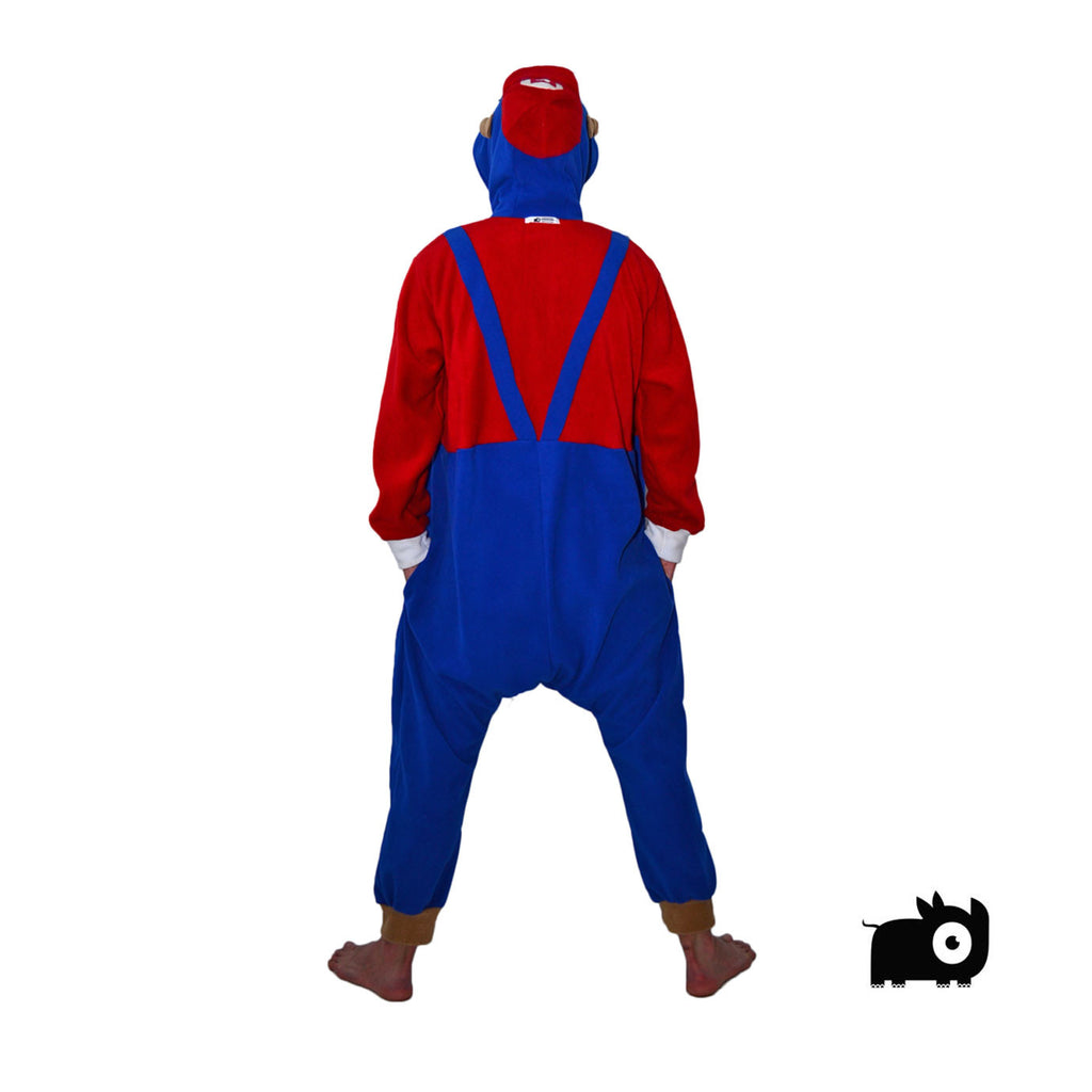 Red Handyman Onesie (blue/red) inspired by Mario from Mario Bros