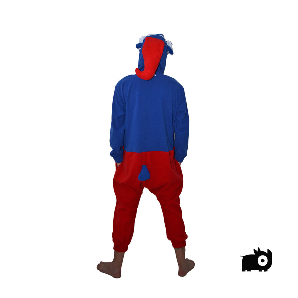 Blue & Red Gnome Onesie (blue/red) inspired by Papa Smurf