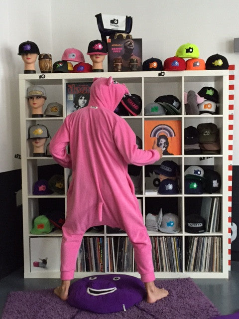 Hippo Onesie (cerise/pink)