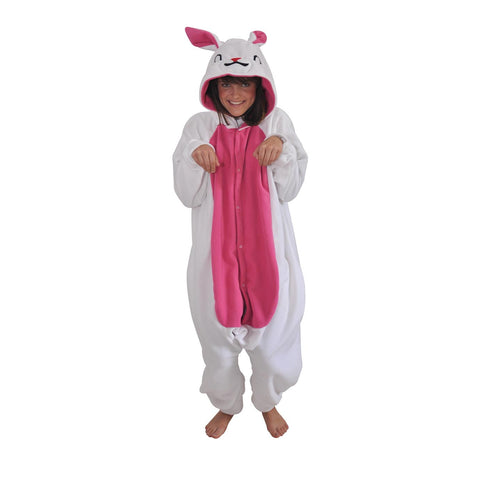 Bunny Onesie (white/pink)